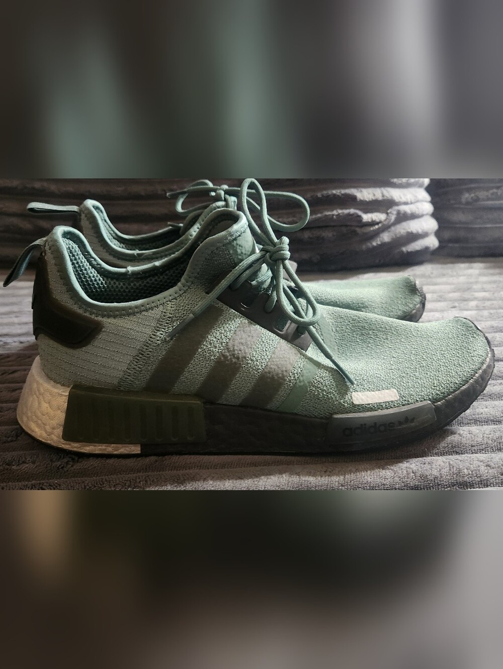 Mens Adidas NMD R1 Shoes Emerald Green / Silver GX6468 Size 11.5